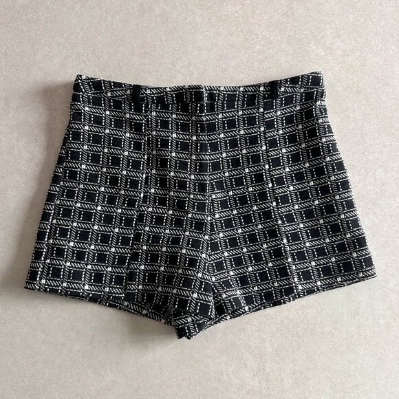 River Island Black Check Smart Shorts ASO Taylor Swift - Picture 3 of 8